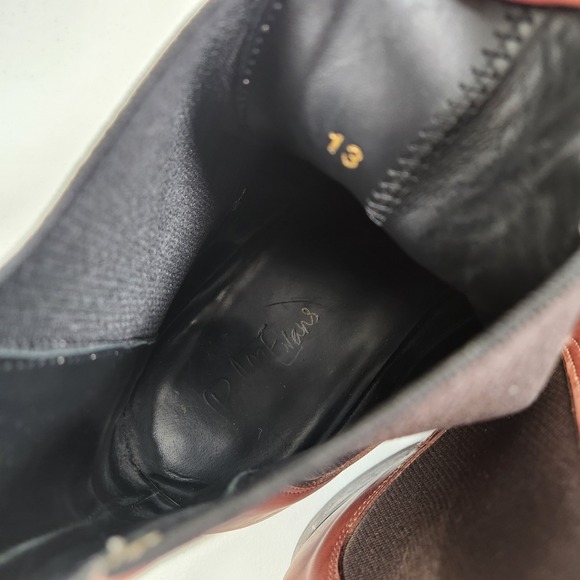 PAUL EVANS Men's Brown Leather Chelsea Boots 13 Made In Naples Italy Brown $559 - Picture 6 of 13